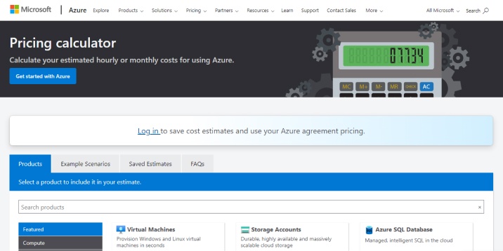 Azure Pricing Calculator