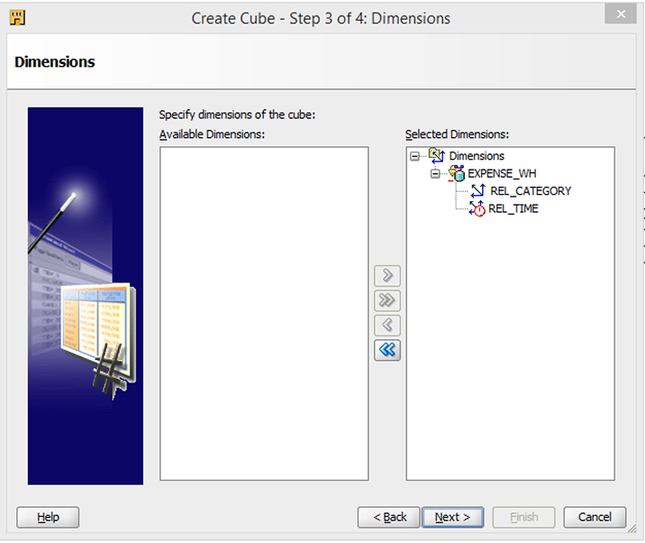 Create Cube - Step 3 of 4: Dimensions 