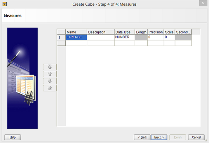 Create Cube - Step 34of 4: Measures