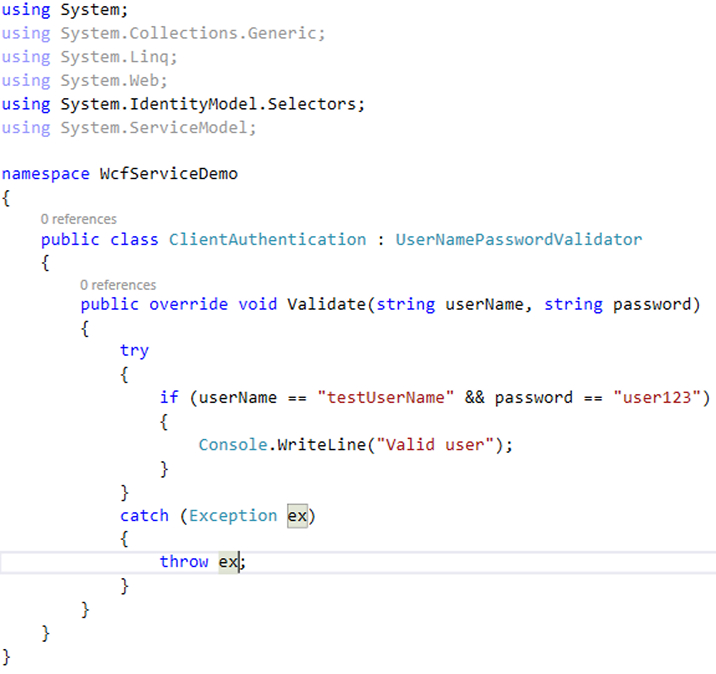 Username Password Validator