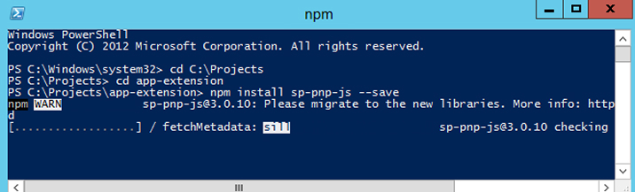 npm install sp-pnp-js –save