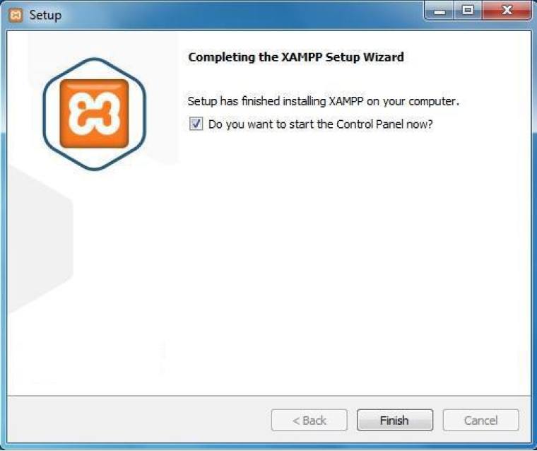 Completing the XAMPP Setup Wizard