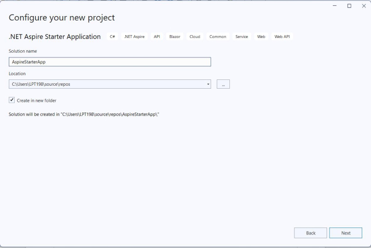 Configure your new project